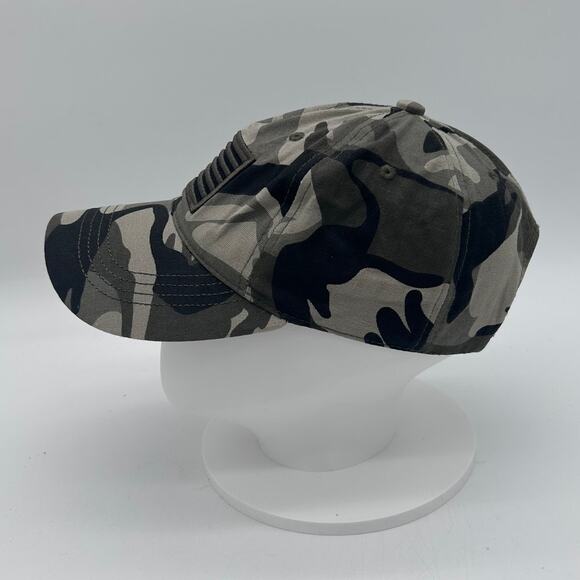 Flag on Front Outdoors Hat Cap Adjustable Camo Adjustable - Picture 3 of 4